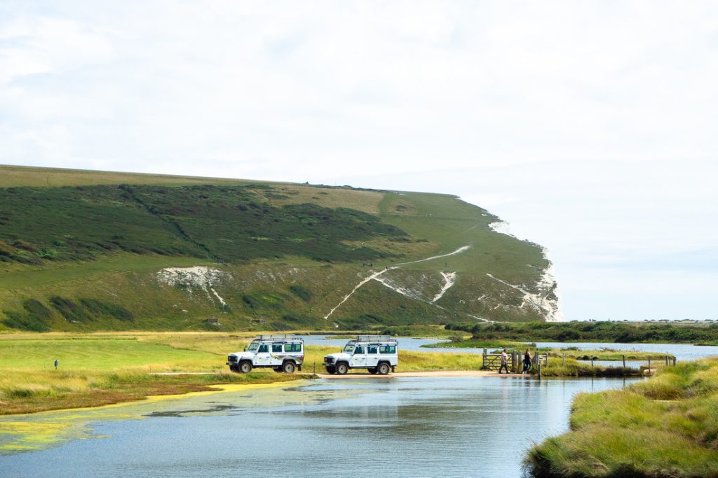 SDNPA Land rovers at Seven Sisters Country Park